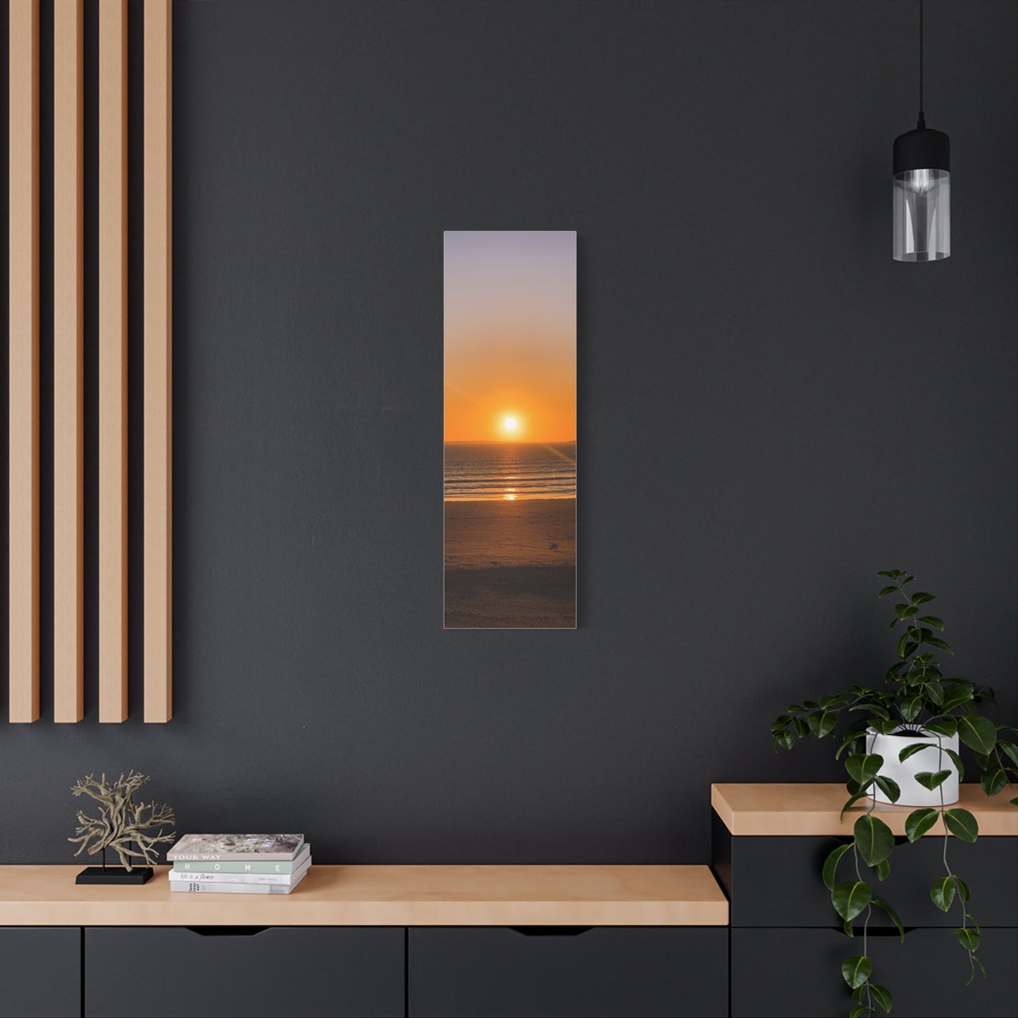Sunset in ocean Matte Canvas, Stretched, 1.25"