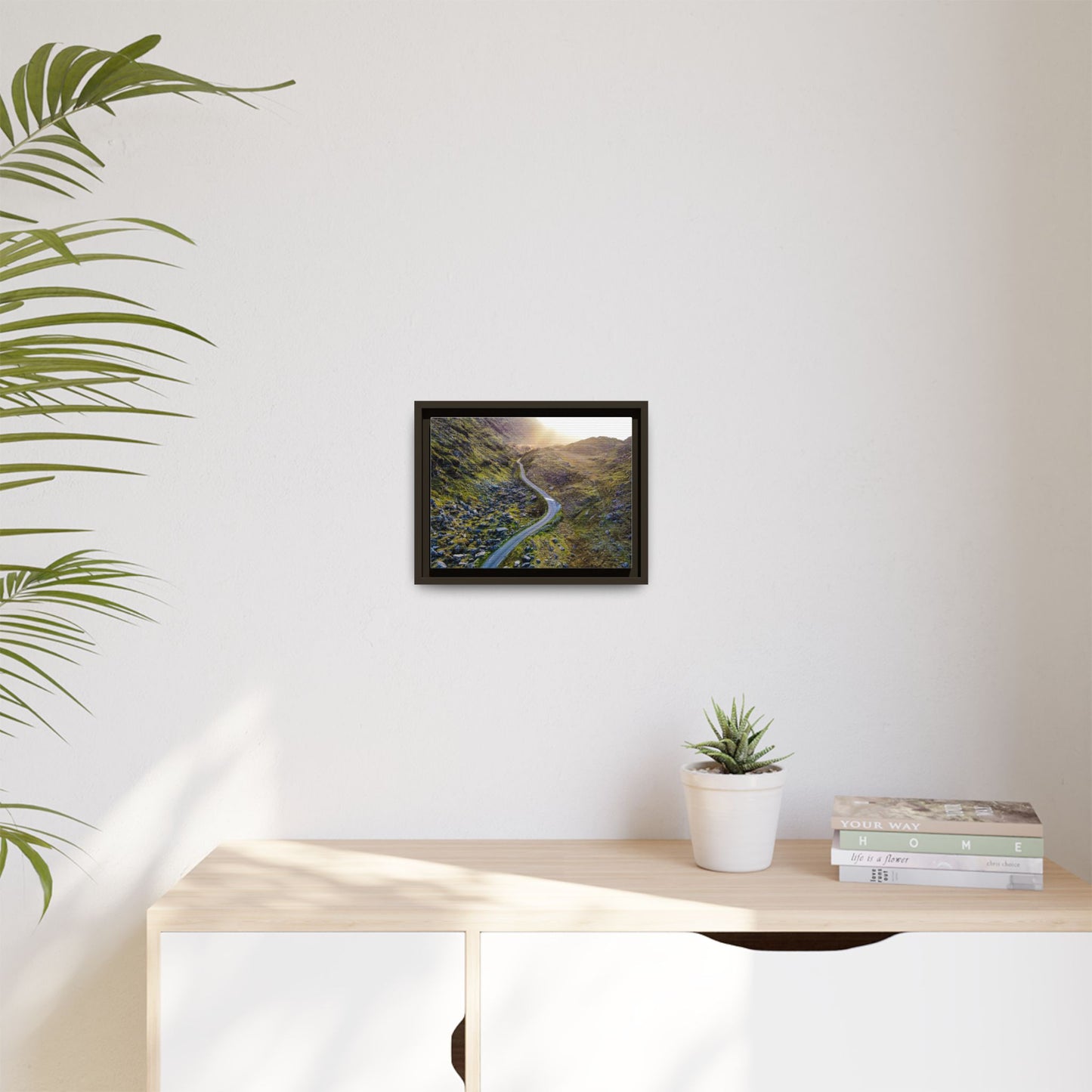 Valley Road Matte Canvas, Framed (Multi-color)