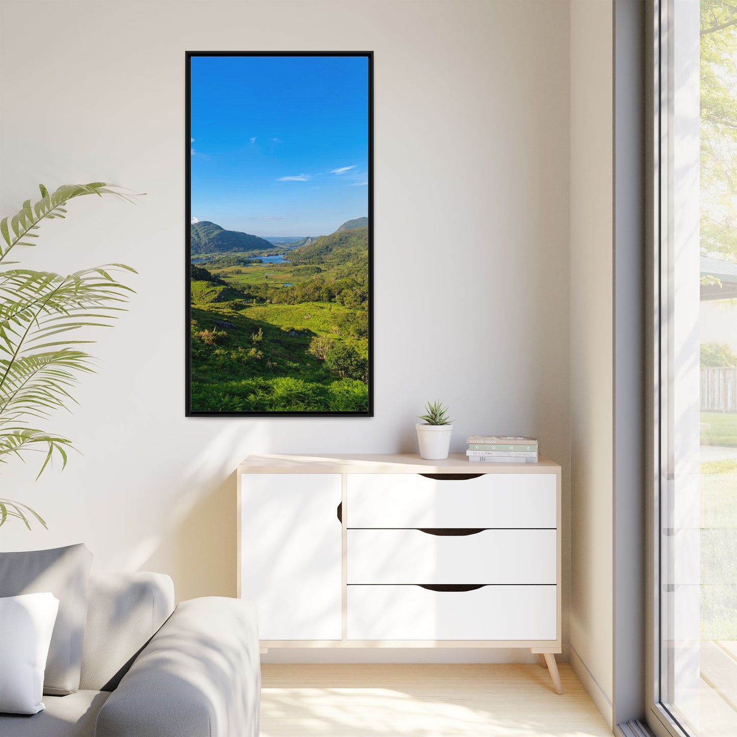 Beautiful Ladies View Matte Canvas, Framed (Multi-color)