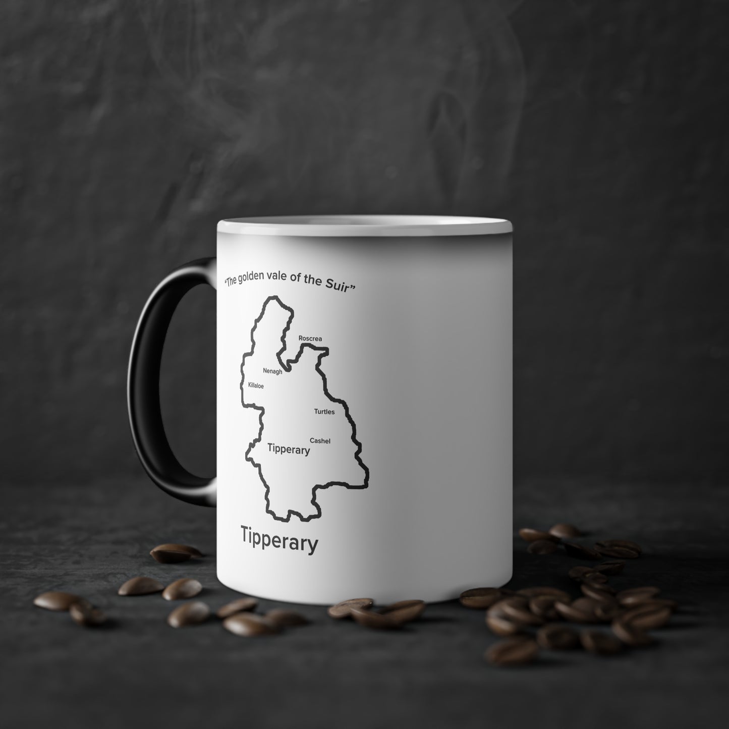 Tipperary Magic Mug: Color - Changing Coffee Cup with Artistic Map Design