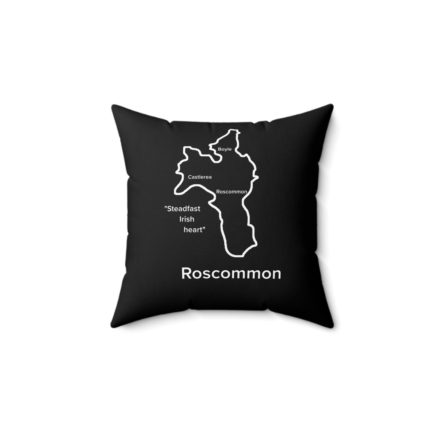 Roscommon Spun Polyester Square Pillow Black Edition 2 Sizes