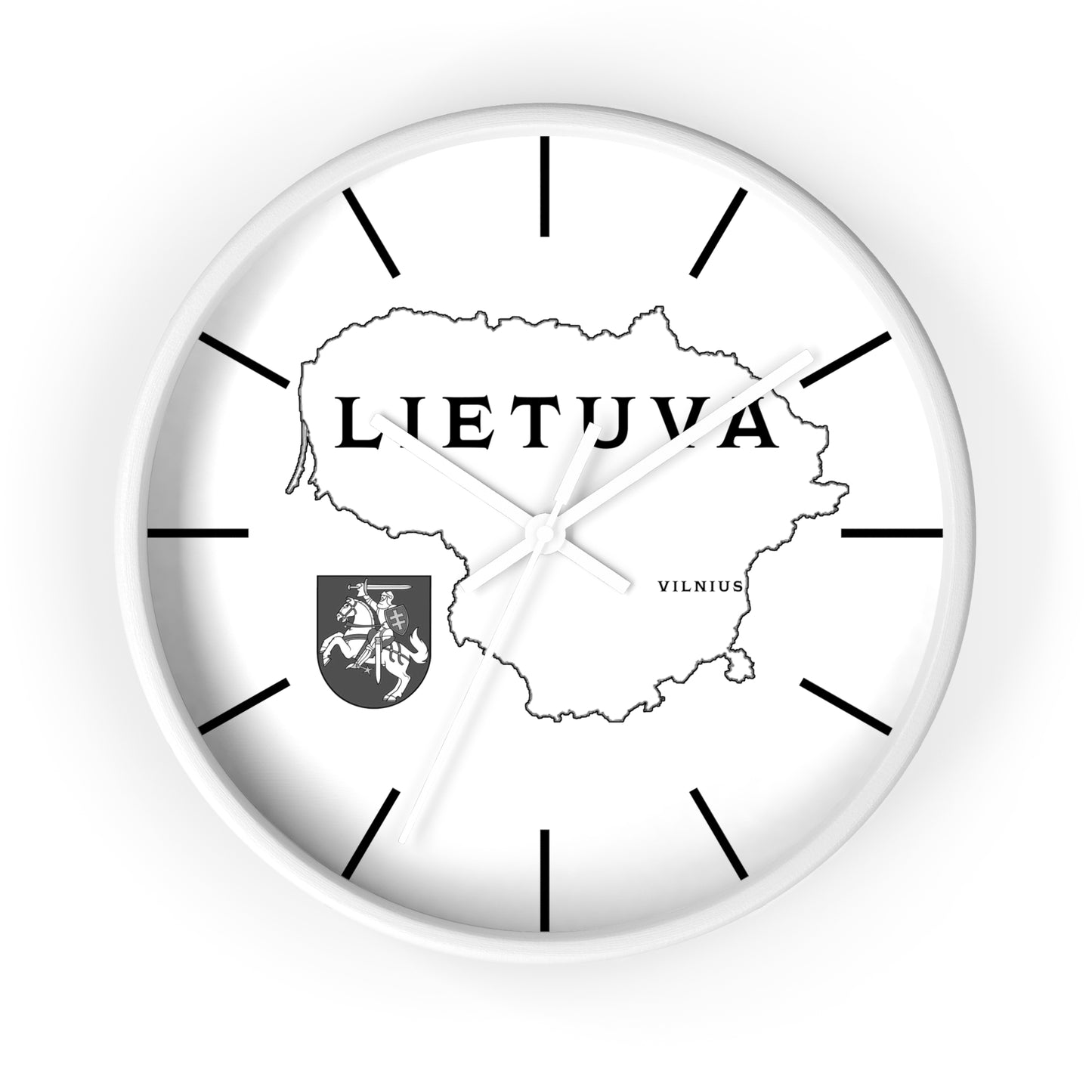 Lithuania Minimalistic Map Wall Clock - Modern Decor for Home & Office