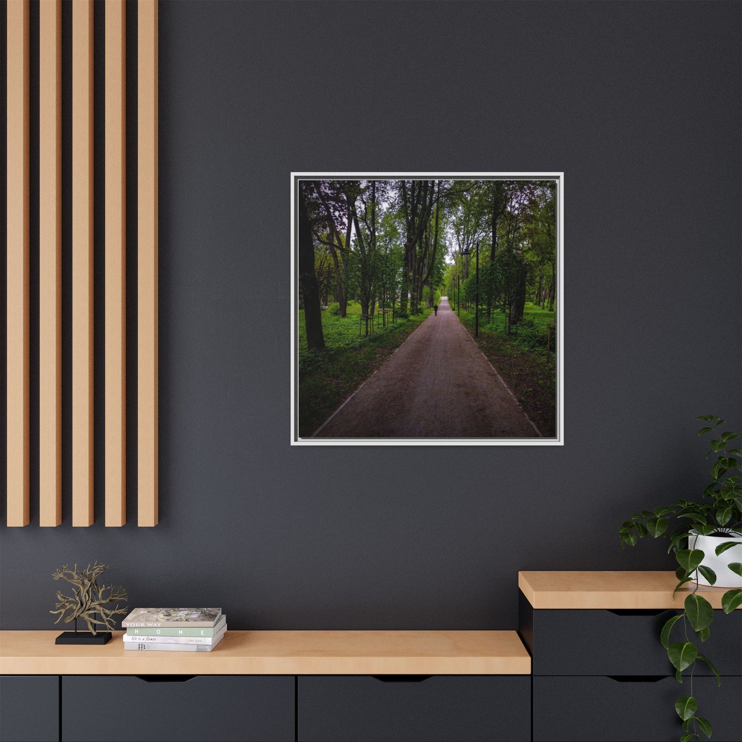 Zagares Park Matte Canvas, Framed (Multi-color)