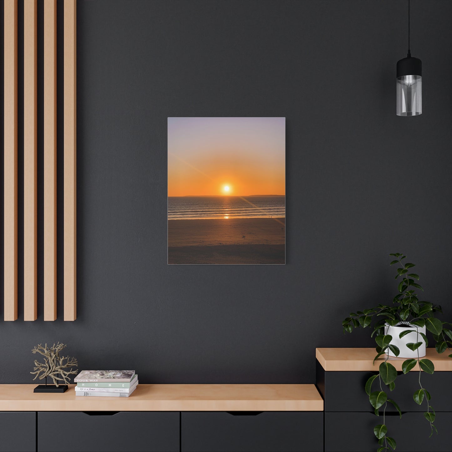 Sunset in ocean Matte Canvas, Stretched, 1.25"