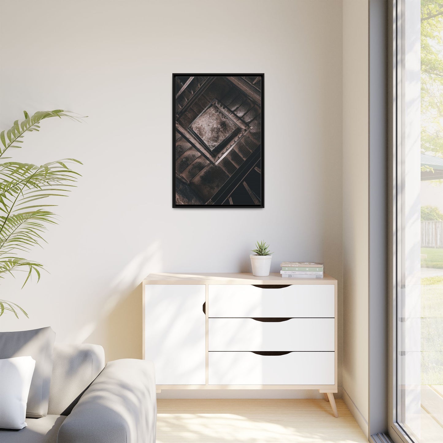 Stairs To Demon World Matte Canvas, Framed (Multi-color)