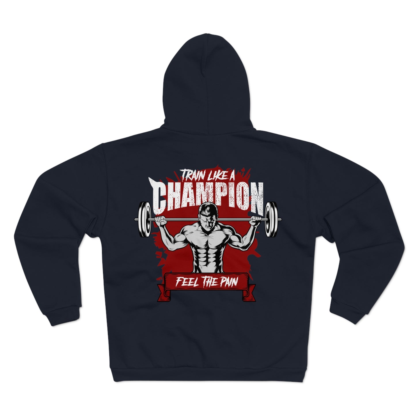 Champion Workout Zip Hoodie - Feel the Pain Fitness Sweatshirt
