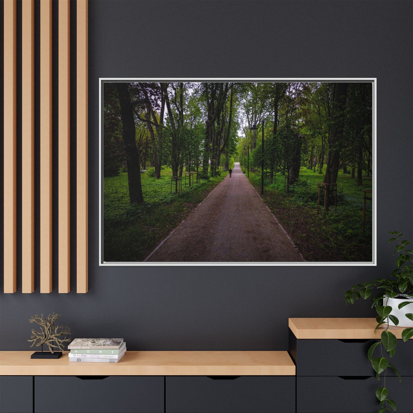 Zagares Park Matte Canvas, Framed (Multi-color)