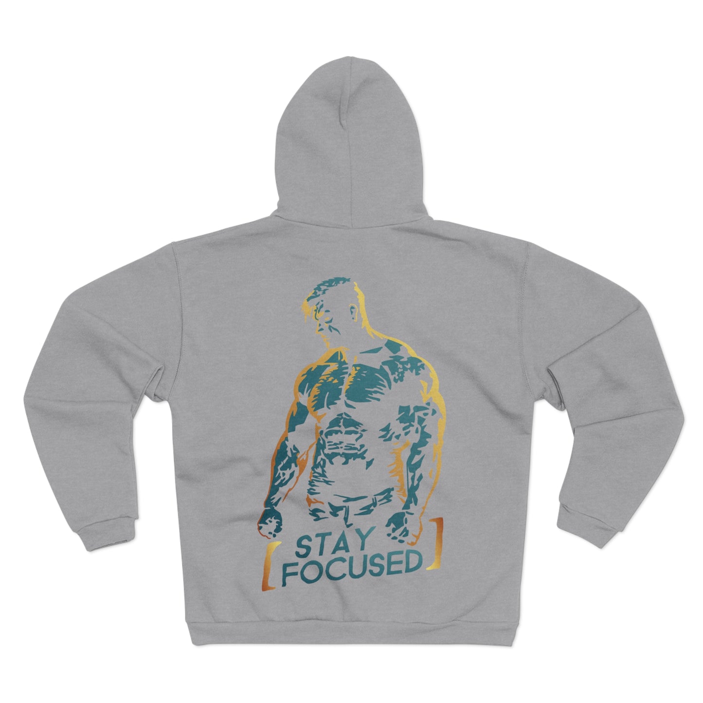 Unisex Hooded Zip Sweatshirt - Stay Focused Gym Hoodie for Fitness Enthusiasts