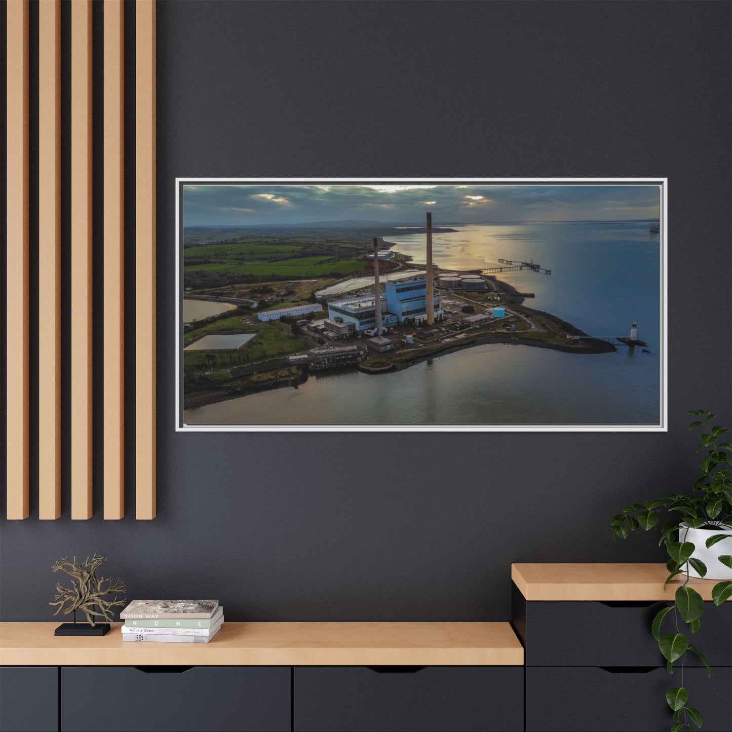 Target Power Station Matte Canvas, Framed (Multi-color)