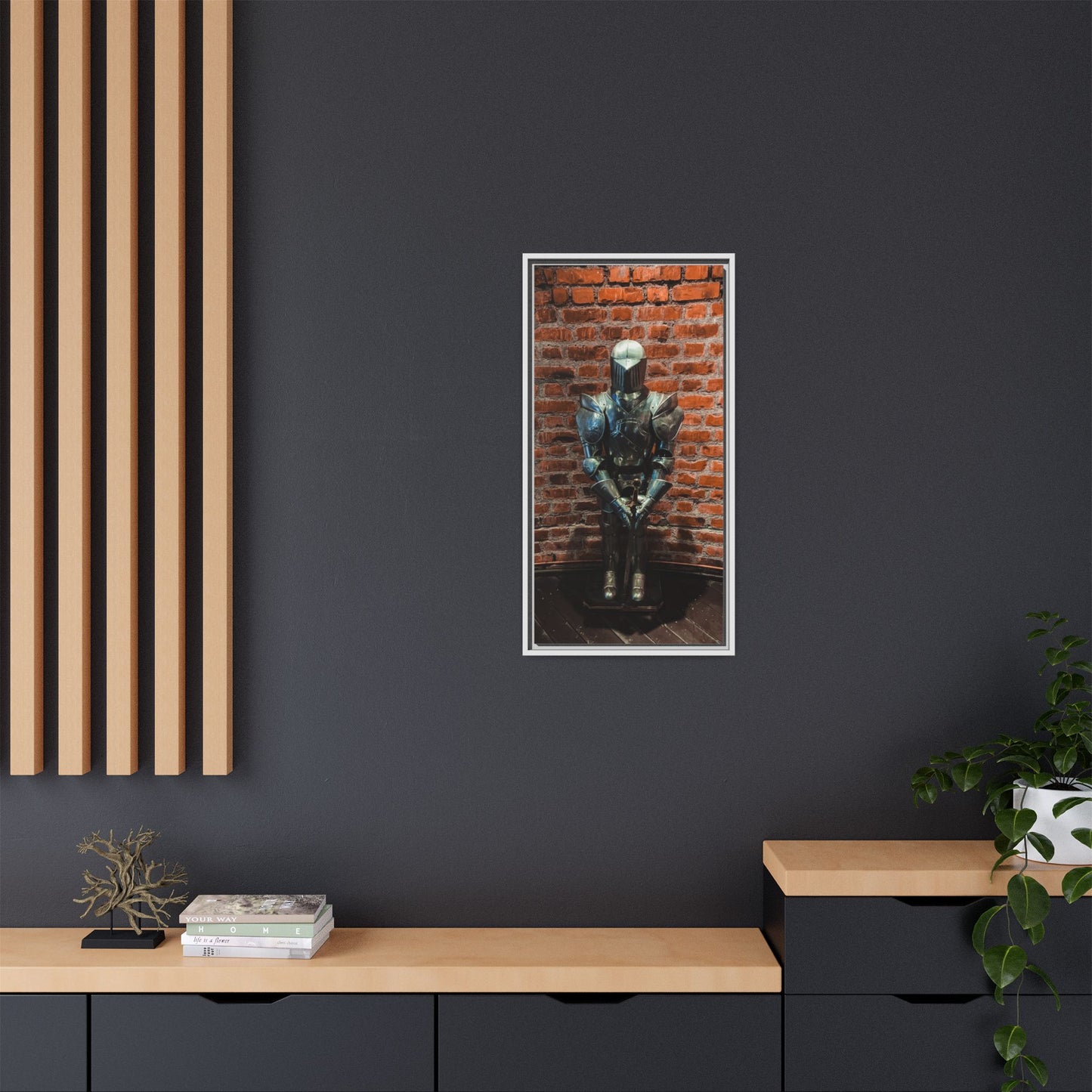 Steel Armour Medieval Age Lithuania Matte Canvas, Framed (Multi-color)