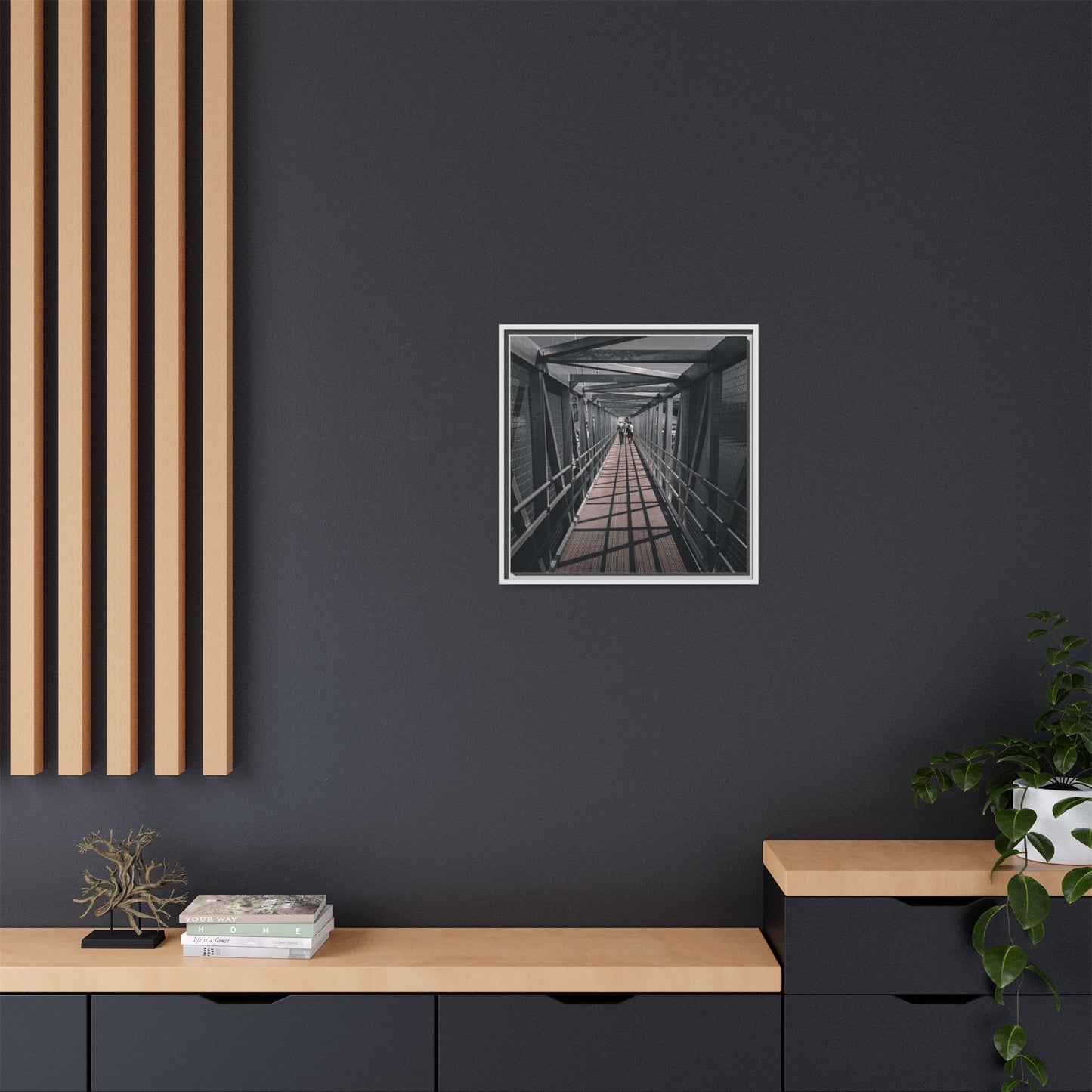 Dingle Pier Matte Canvas, Framed (Multi-color)