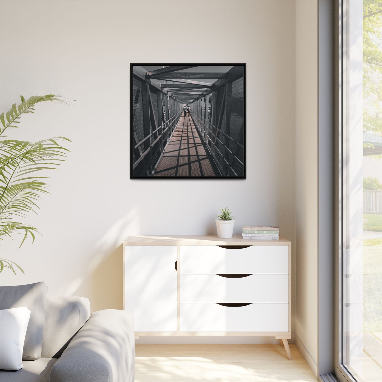 Dingle Pier Matte Canvas, Framed (Multi-color)