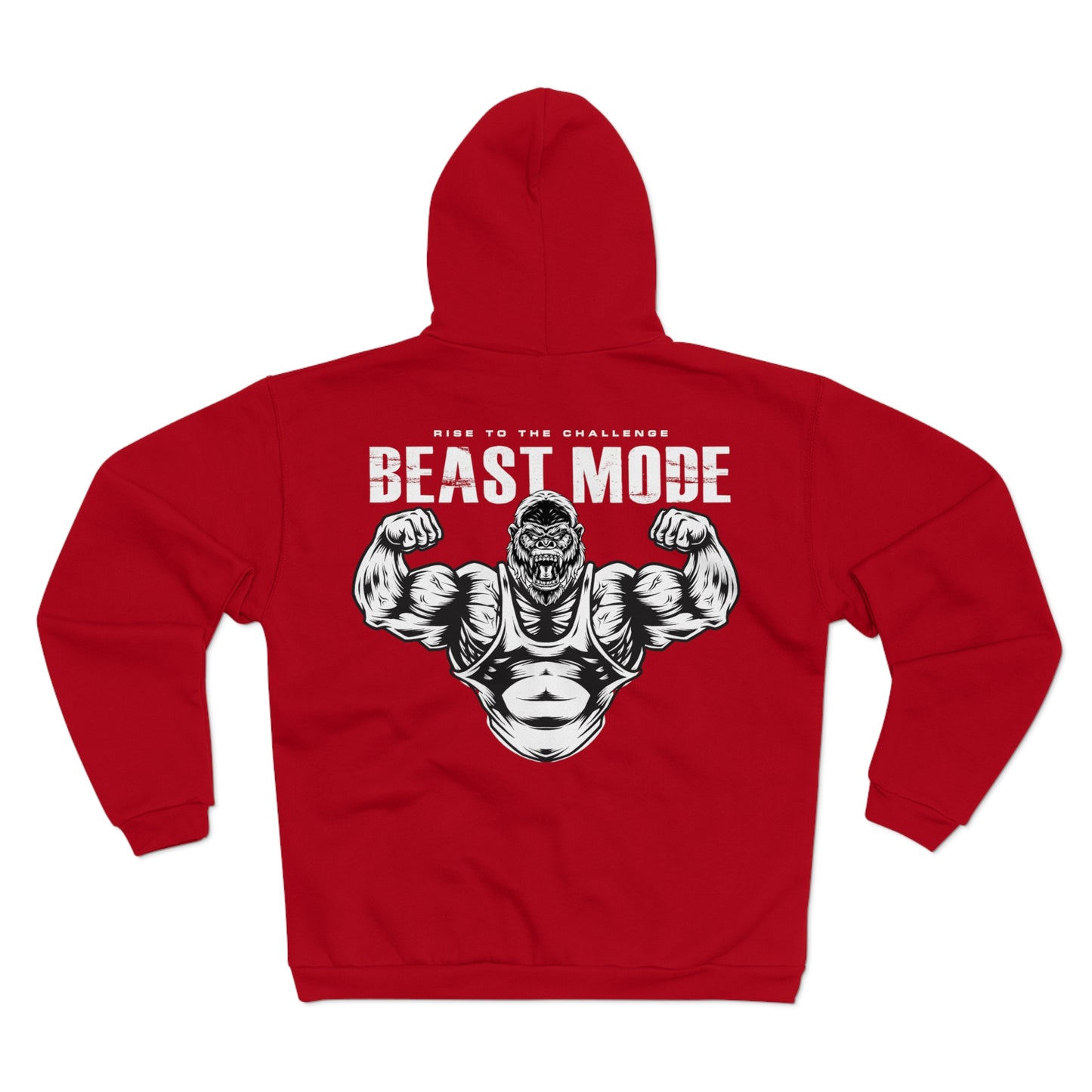 Beast Mode Unisex Hooded Zip Sweatshirt - Motivational Fitness Apparel