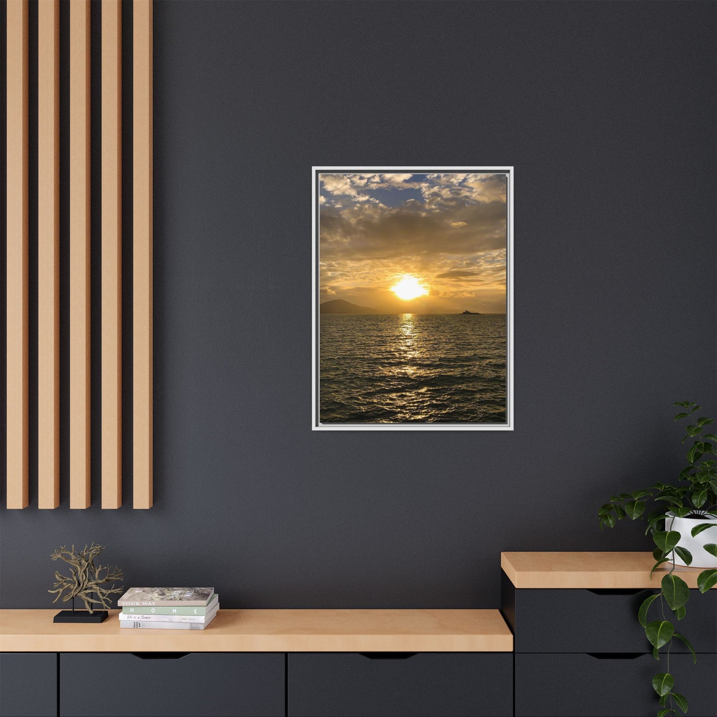 Sunset in Fenit Matte Canvas, Framed (Multi-color)