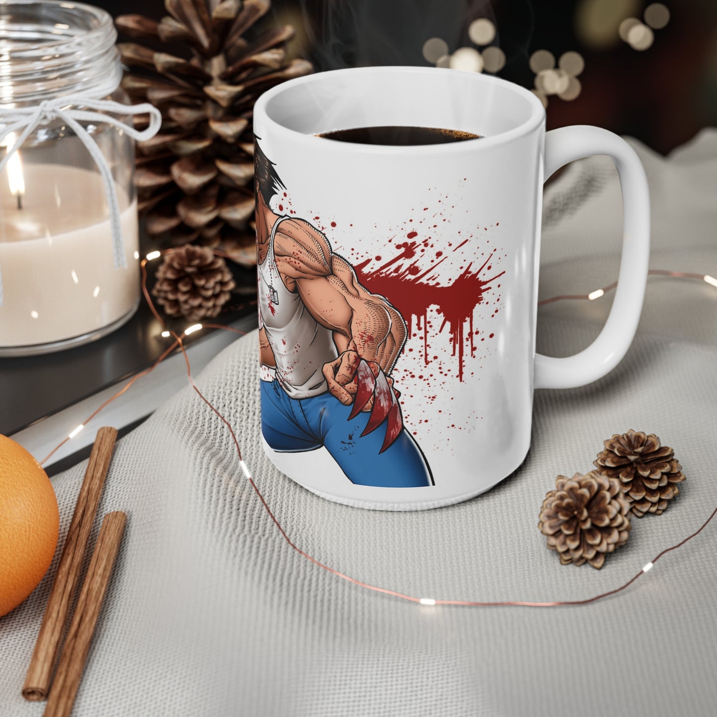 Wolverine Comic-Inspired Ceramic Coffee Cup - 11oz & 15oz