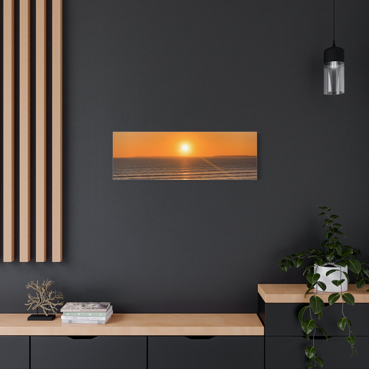 Sunset in ocean Matte Canvas, Stretched, 1.25"