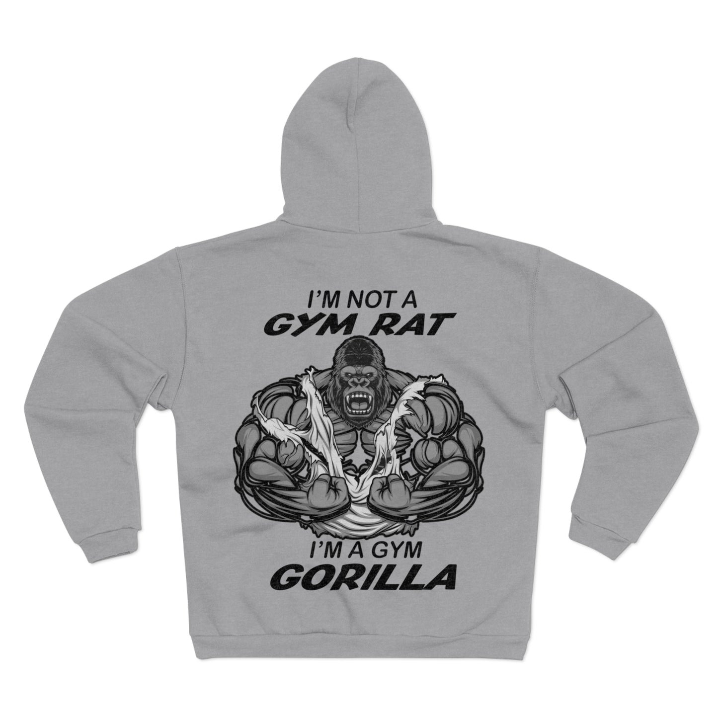 Funny Gym Gorilla Unisex Hooded Zip Sweatshirt