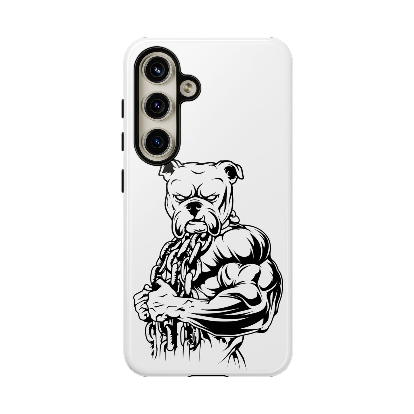 Tough Cases: Strong Bulldog Phone Case - Perfect for Dog Lovers and Fitness Enthusiasts