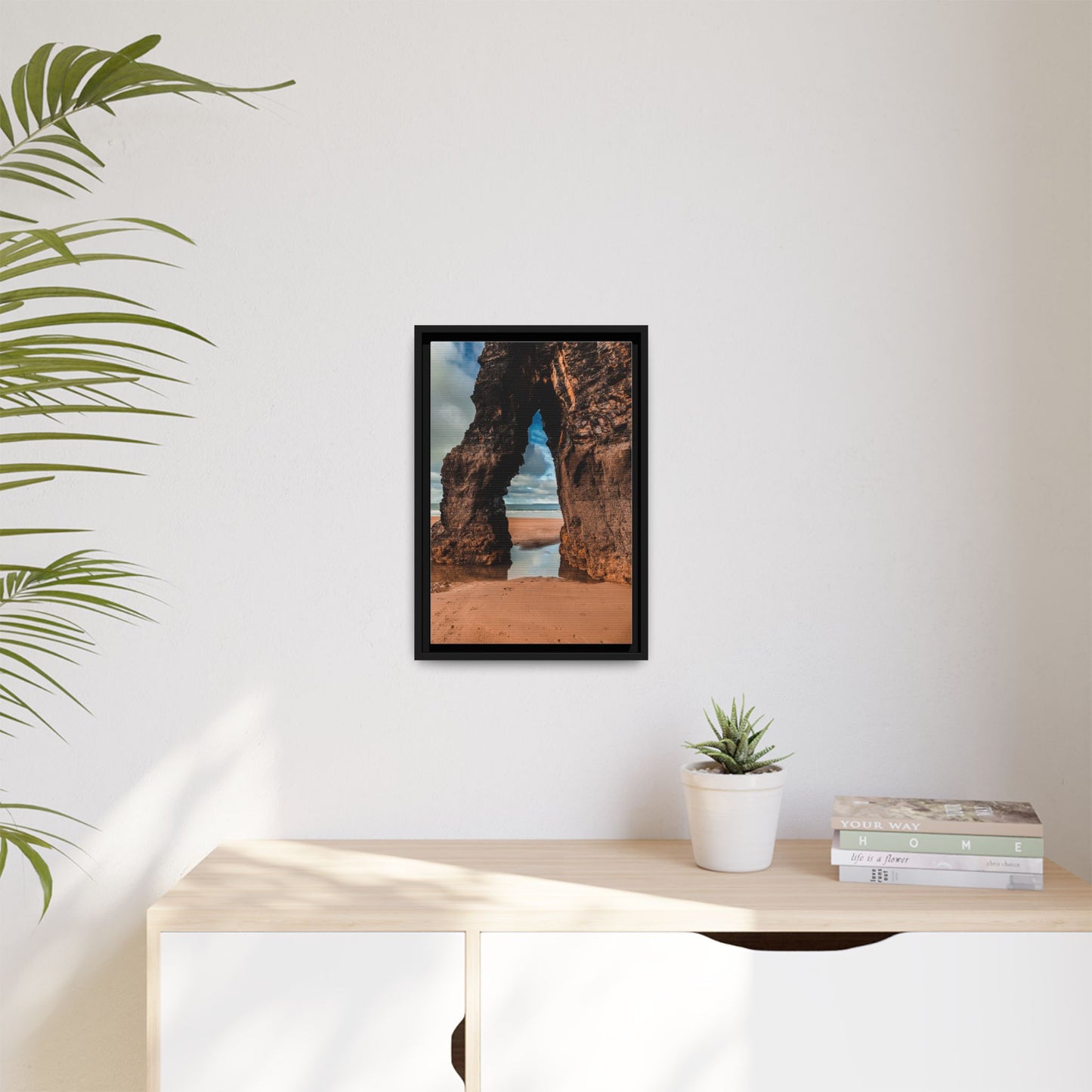 Ballybunion Cliff Matte Canvas, Framed (Multi-color)