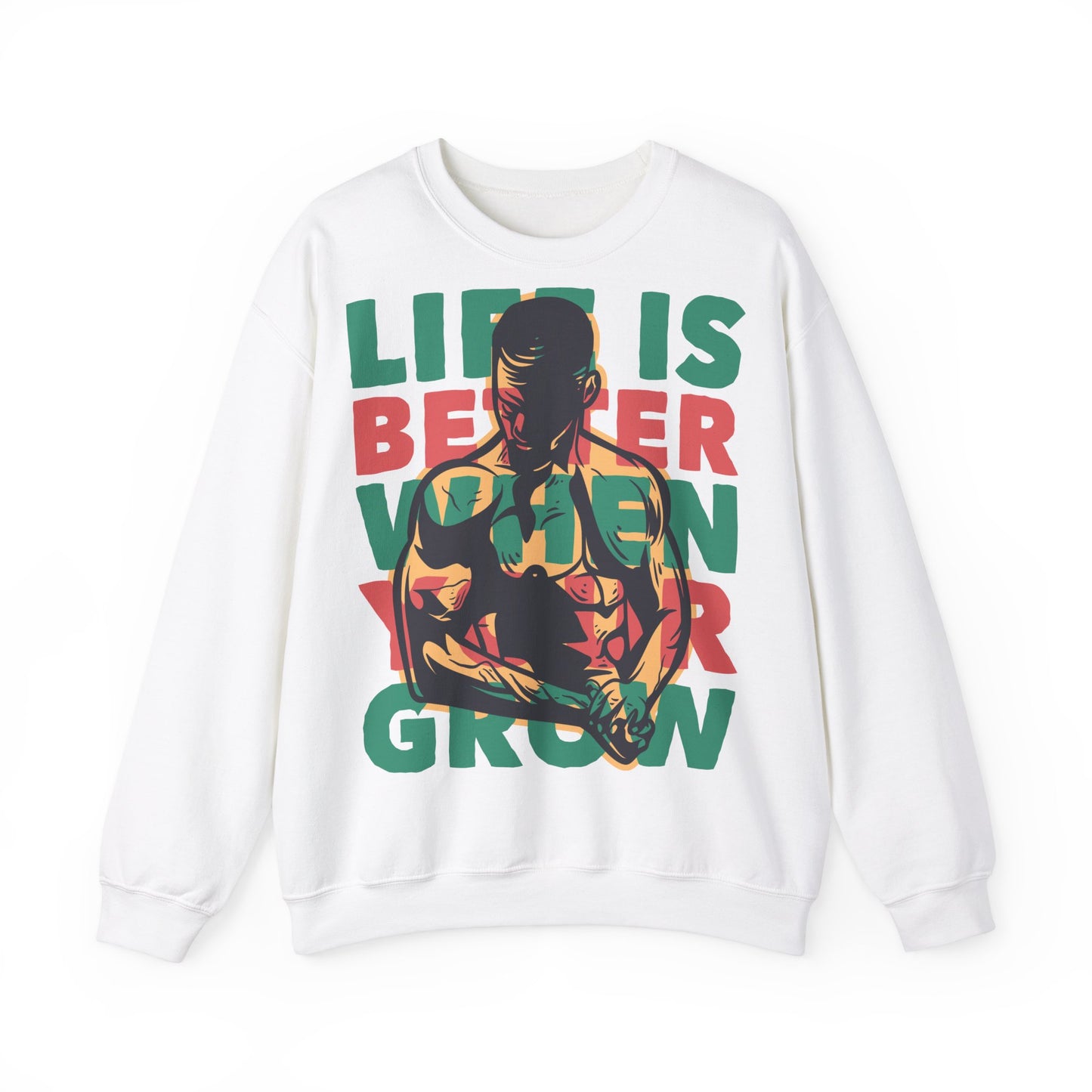 Unisex Heavy Blend™ Crewneck Sweatshirt - 'Life is Better When You Grow' Graphic