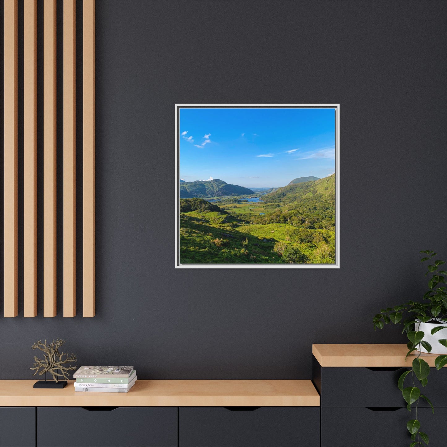 Beautiful Ladies View Matte Canvas, Framed (Multi-color)
