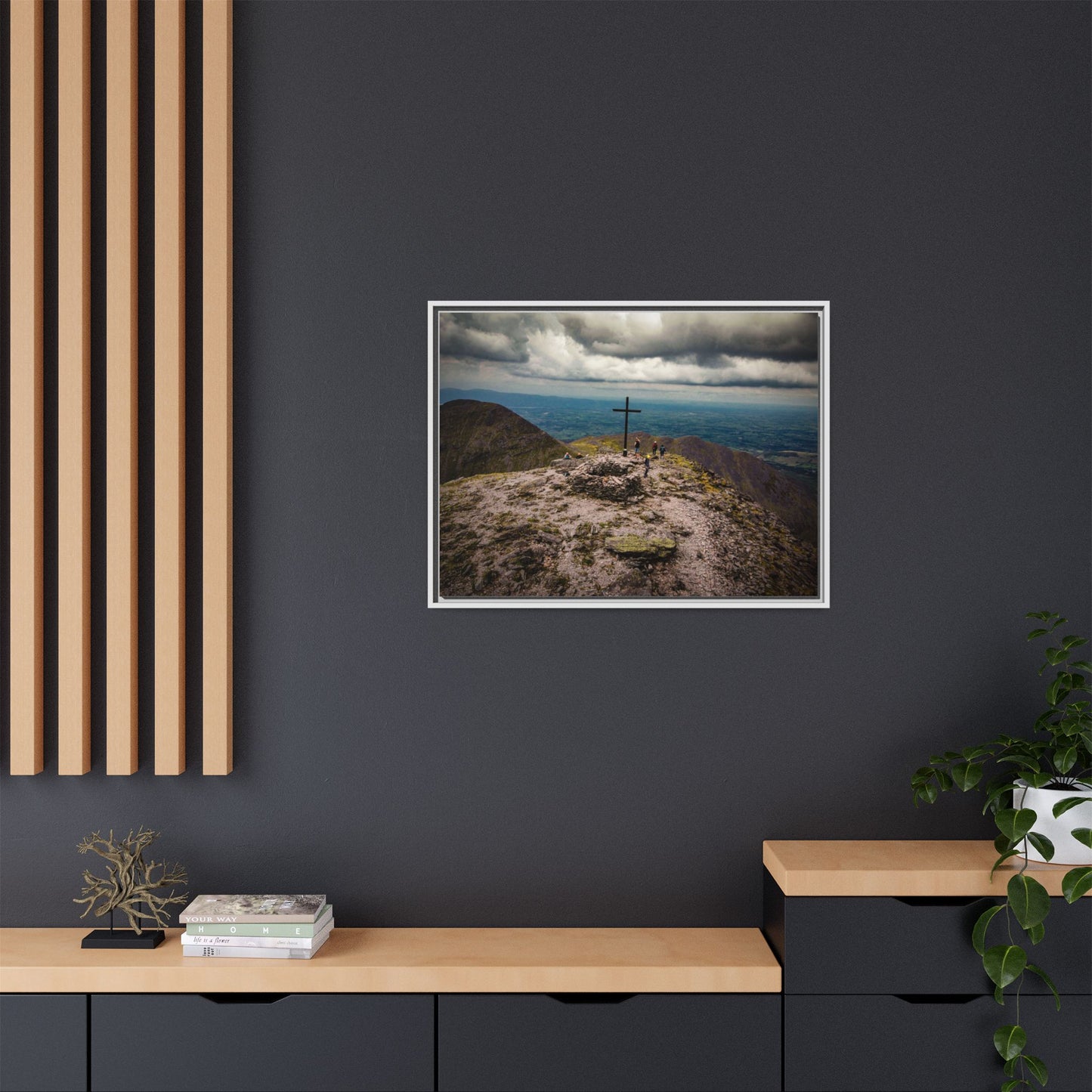 Carrauntoohil Summit Matte Canvas, Framed (Multi-color)