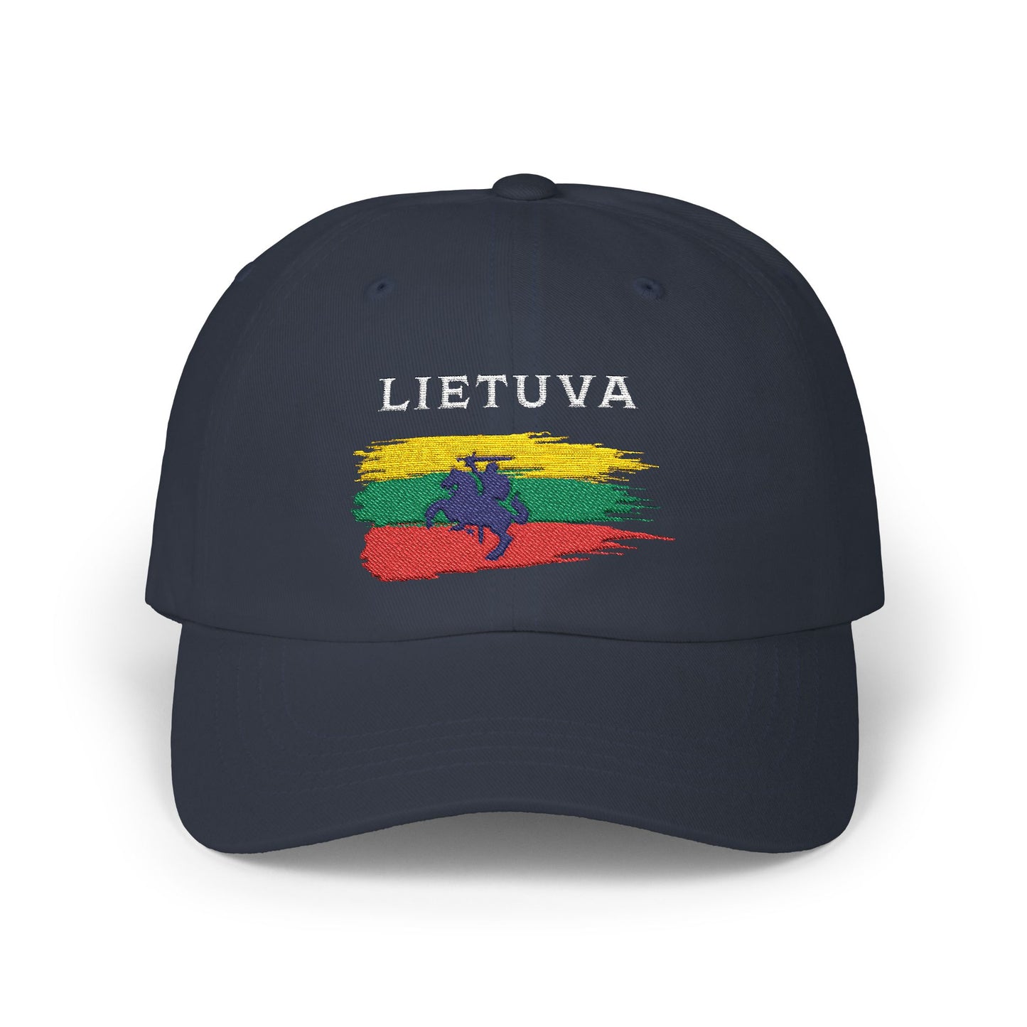 Lietuva Classic Dad Cap Black - Stylish Embroidered Hat for Heritage Pride