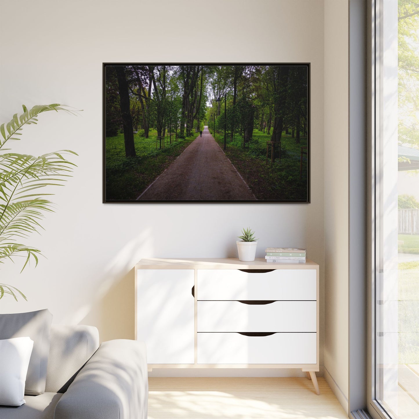 Zagares Park Matte Canvas, Framed (Multi-color)