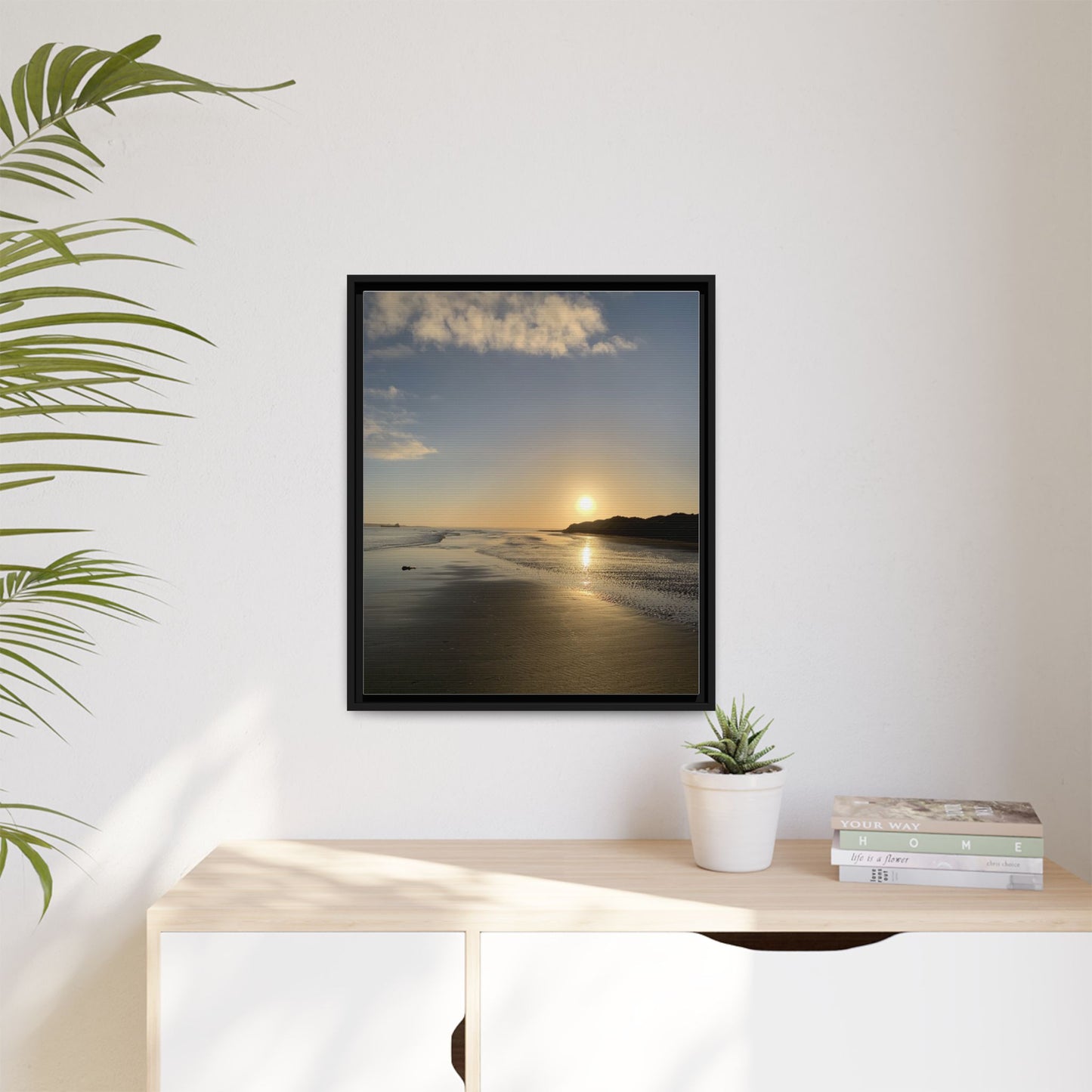 Sunset Matte Canvas, Framed (Multi-color)