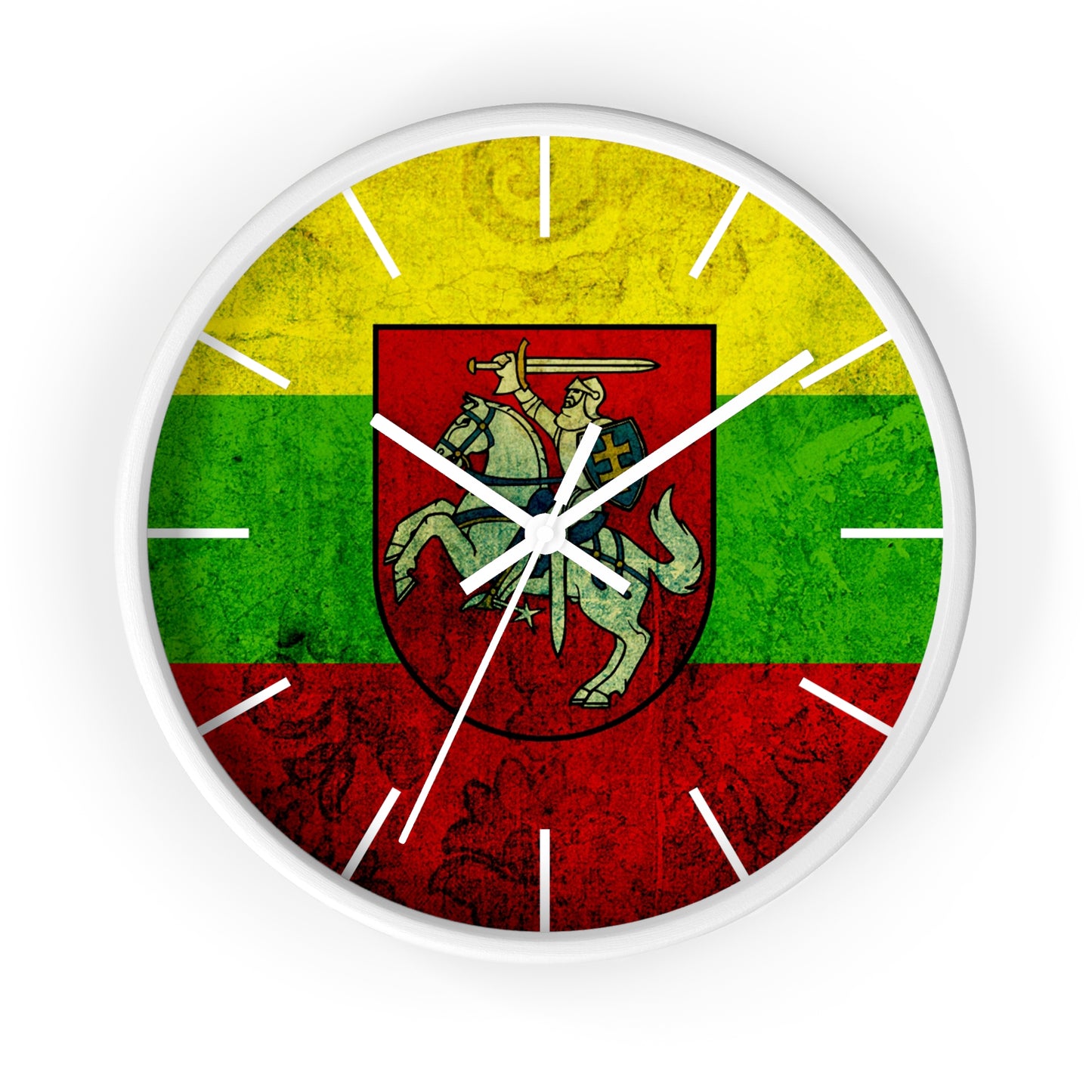 Lithuanian Heritage Wall Clock - Vintage Flag Design