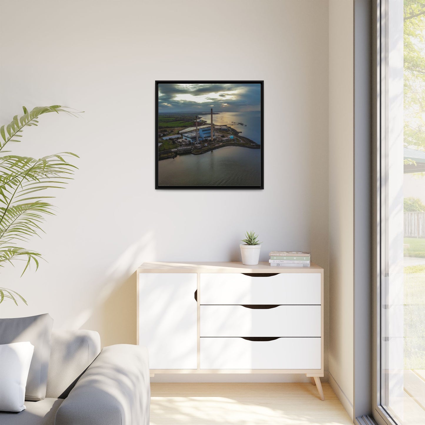Target Power Station Matte Canvas, Framed (Multi-color)