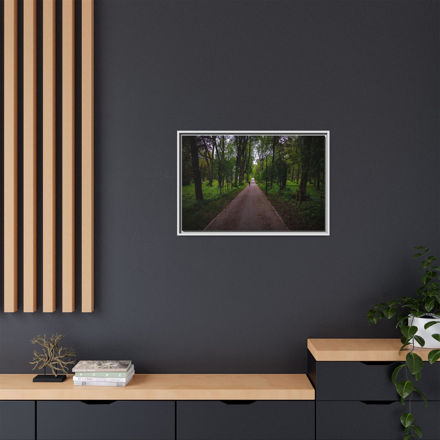 Zagares Park Matte Canvas, Framed (Multi-color)