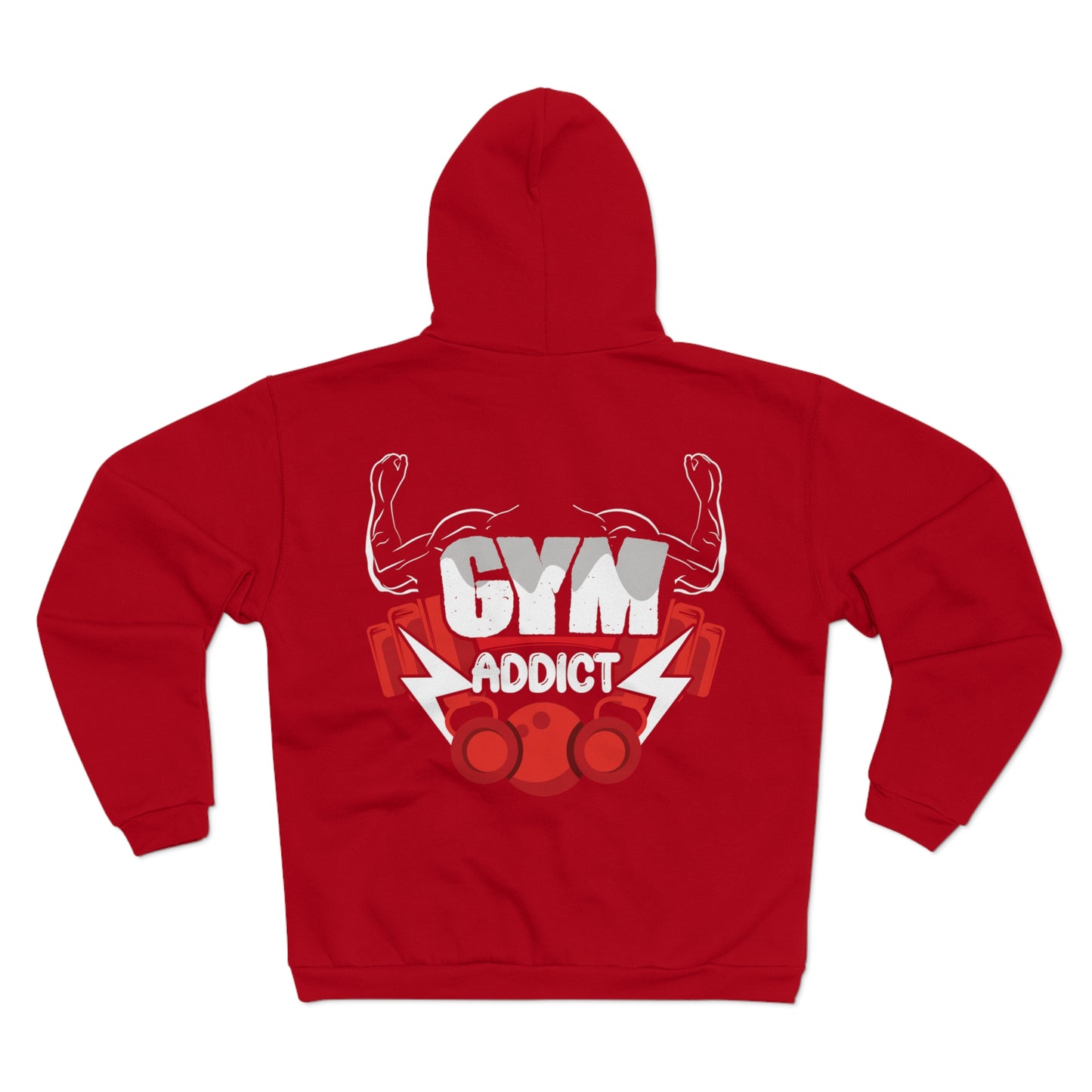 Gym Addict Unisex Hooded Zip Sweatshirt - Perfect for Fitness Enthusiasts