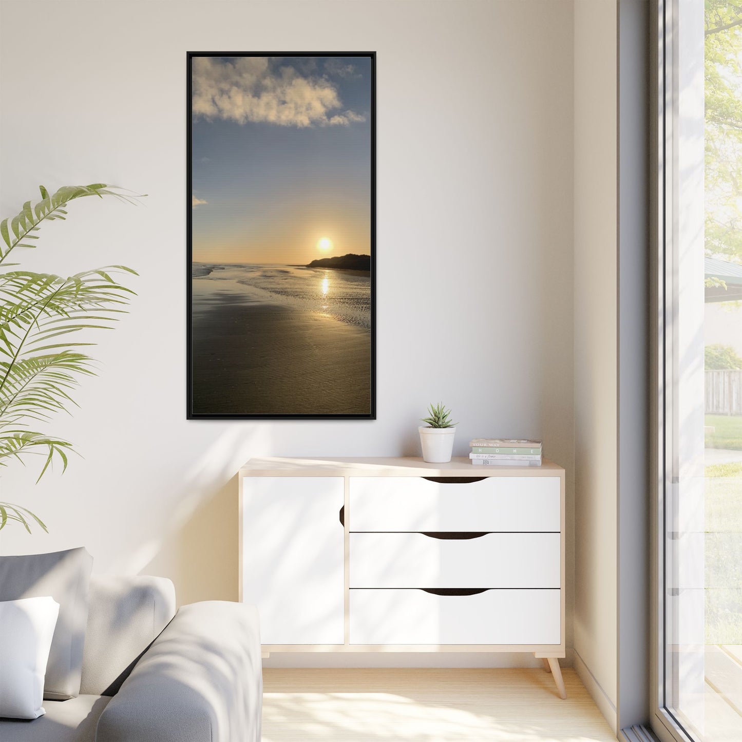 Sunset Matte Canvas, Framed (Multi-color)