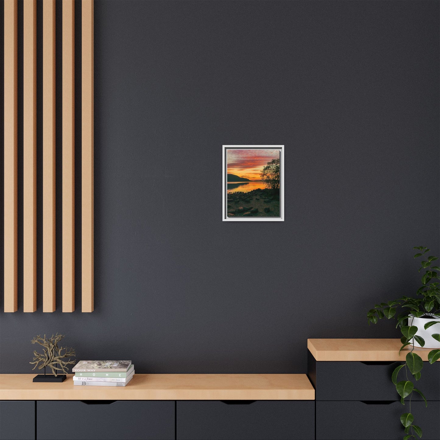 Sunset in Kerry Matte Canvas, Framed (Multi-color)