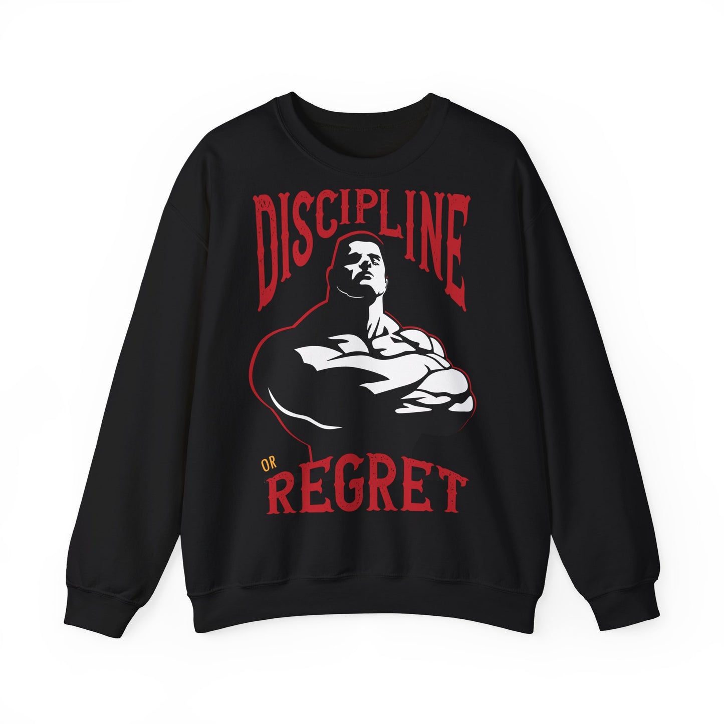 Motivational Unisex Heavy Blend™ Crewneck Sweatshirt - 'Discipline or Regret'