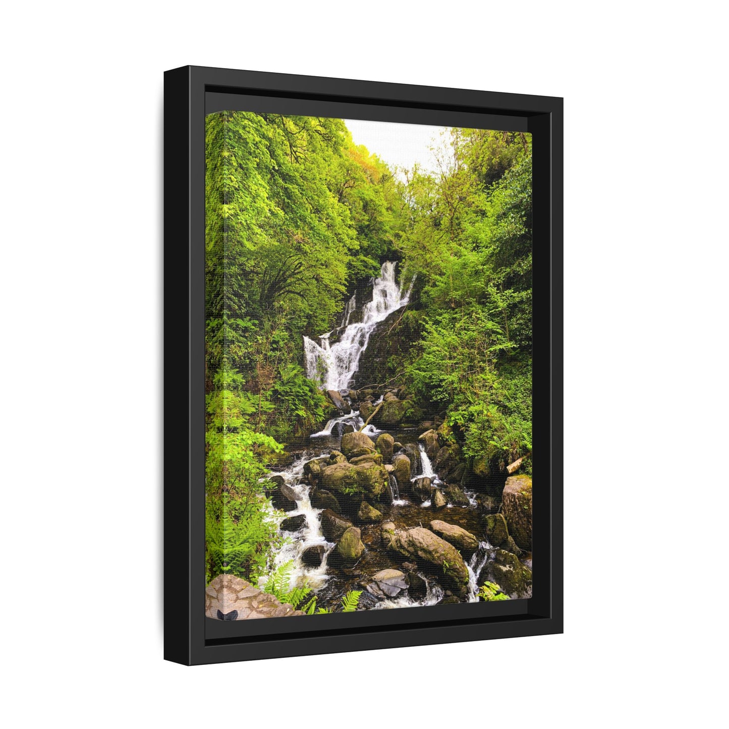 Torc Waterfall Matte Canvas, Framed (Multi-color)
