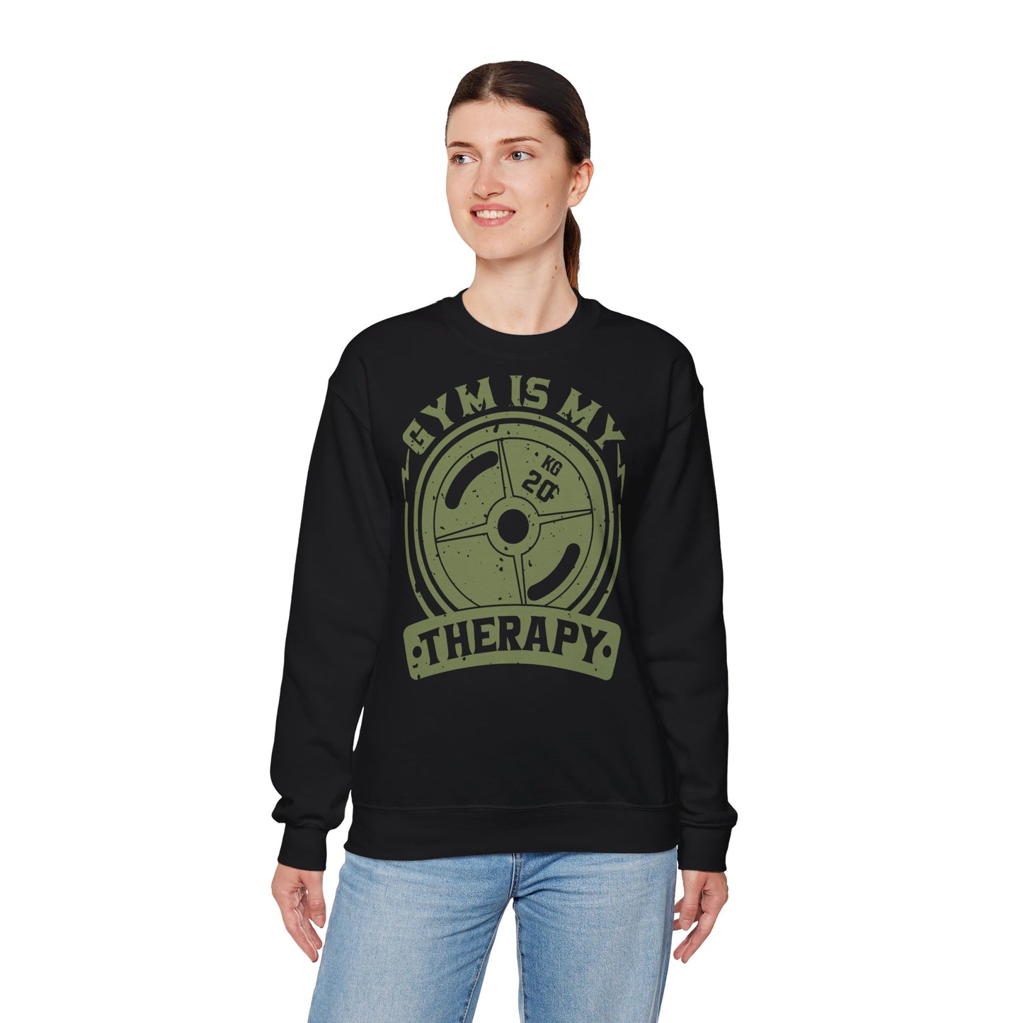 Gym Is My Therapy Unisex Heavy Blend™ Crewneck Sweatshirt