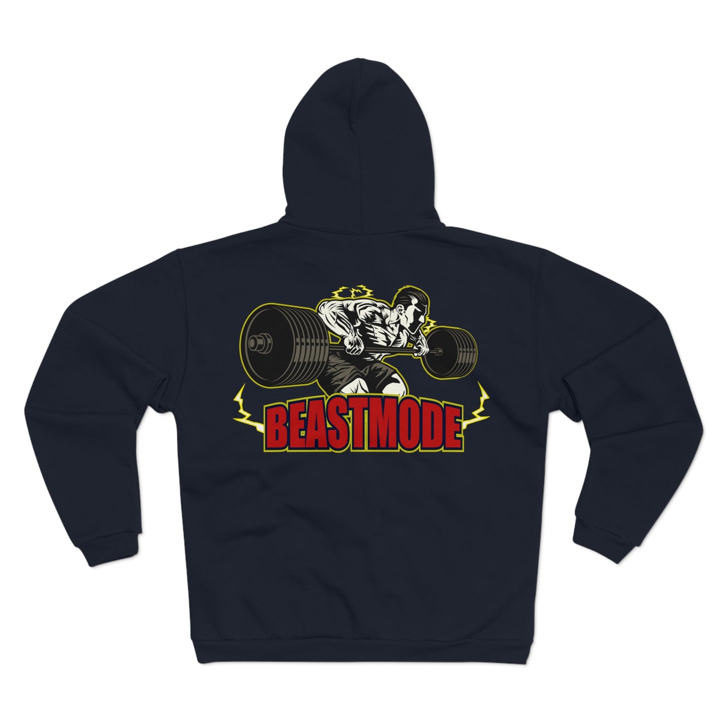 Beast Mode Unisex Hooded Zip Sweatshirt - Perfect for Gym Enthusiasts