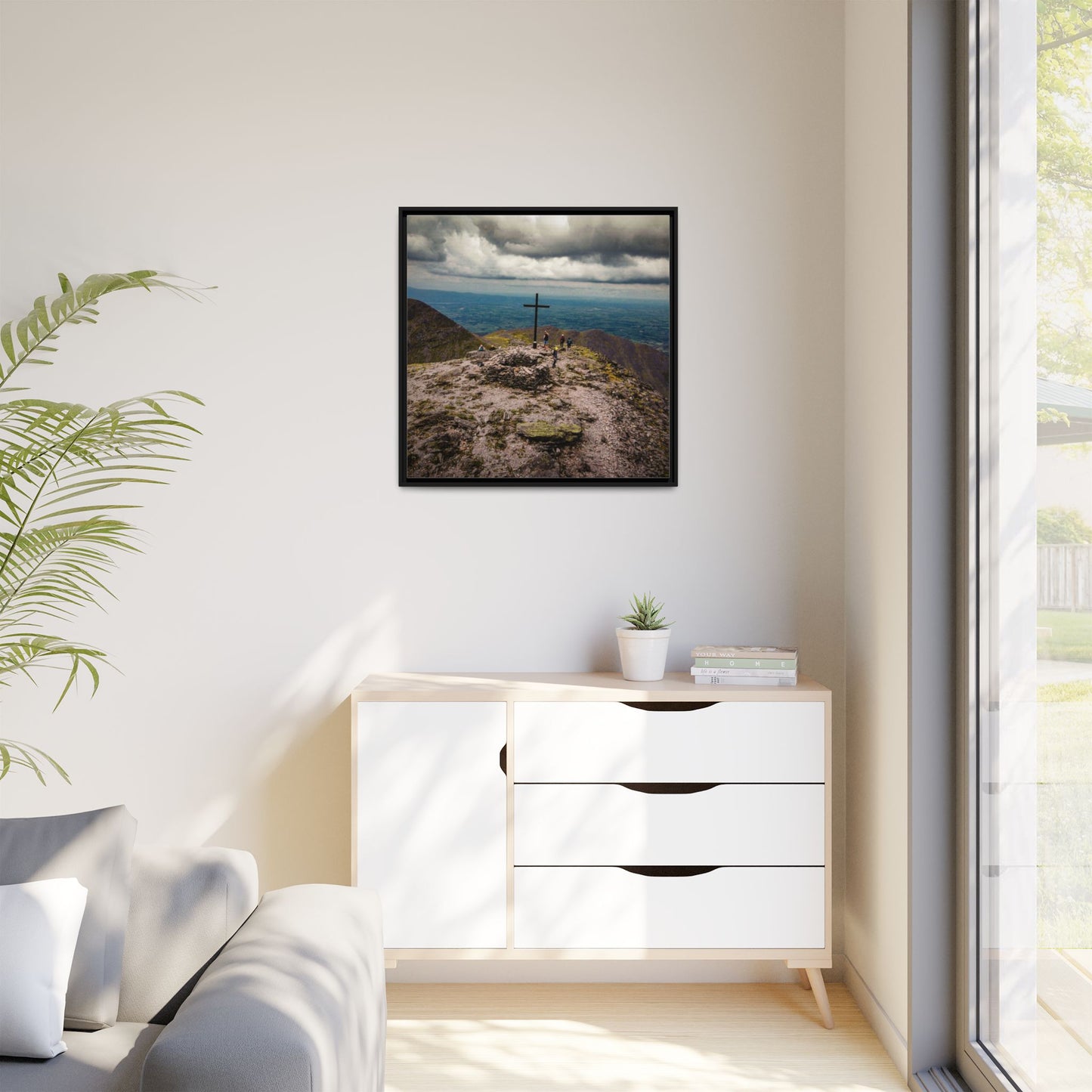 Carrauntoohil Summit Matte Canvas, Framed (Multi-color)