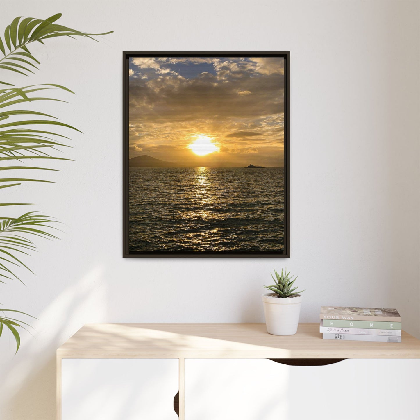 Sunset in Fenit Matte Canvas, Framed (Multi-color)