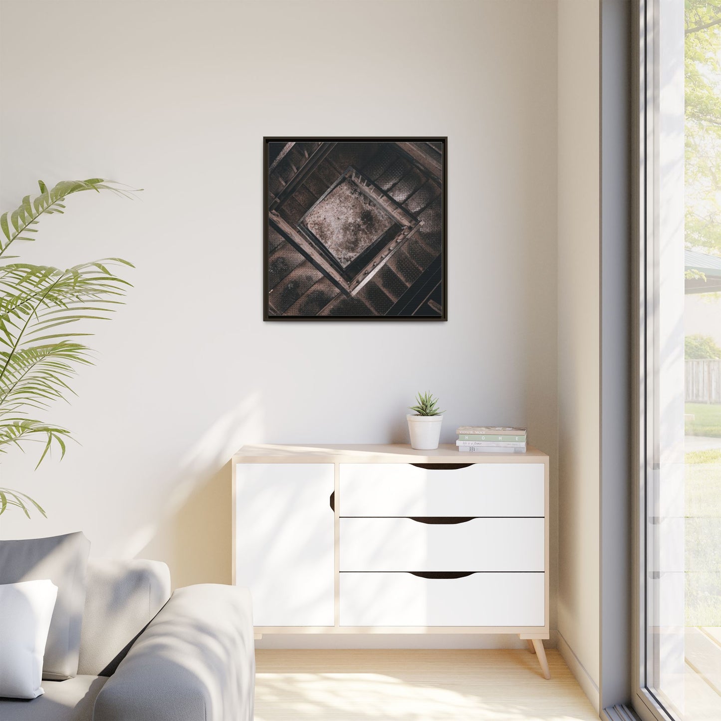 Stairs To Demon World Matte Canvas, Framed (Multi-color)