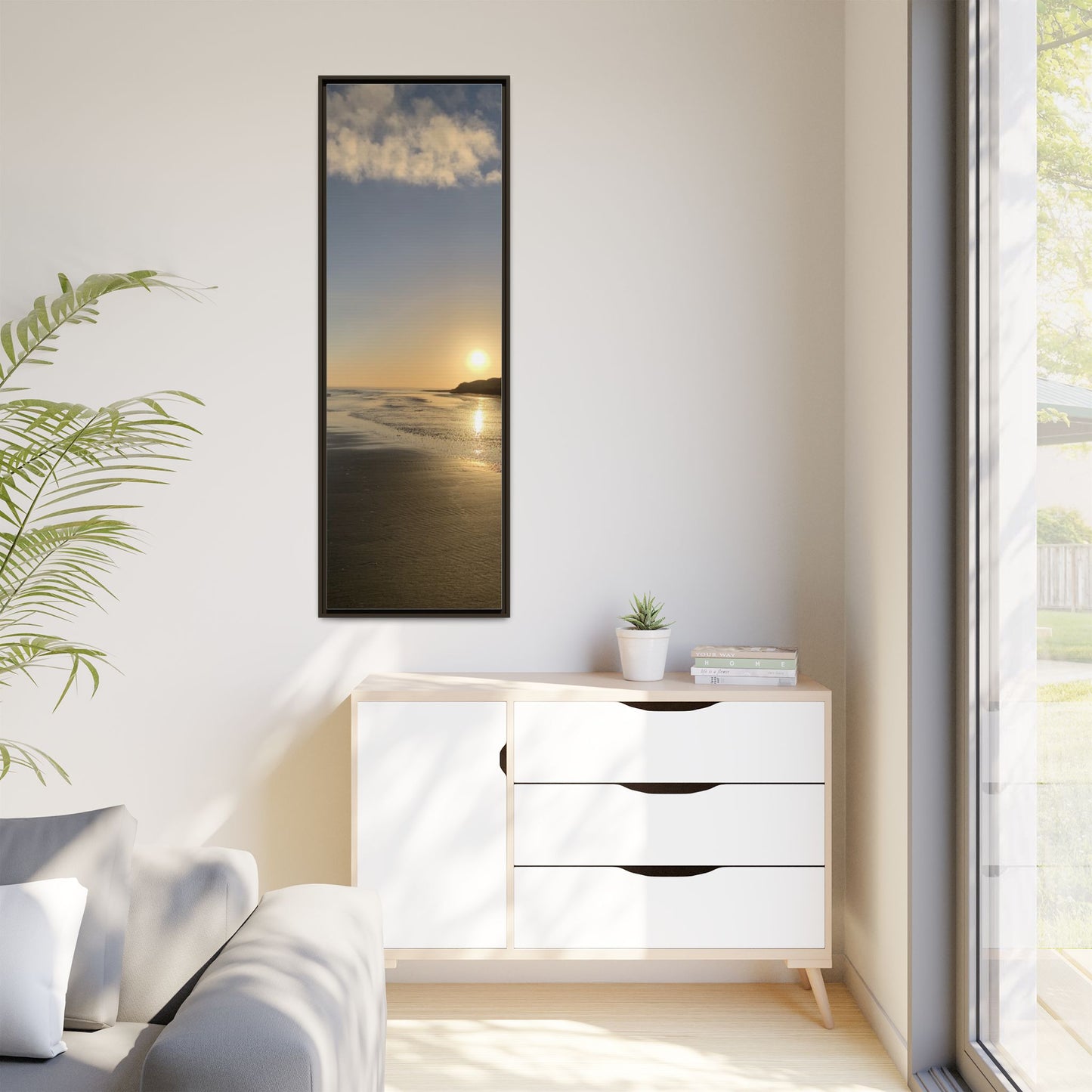 Sunset Matte Canvas, Framed (Multi-color)