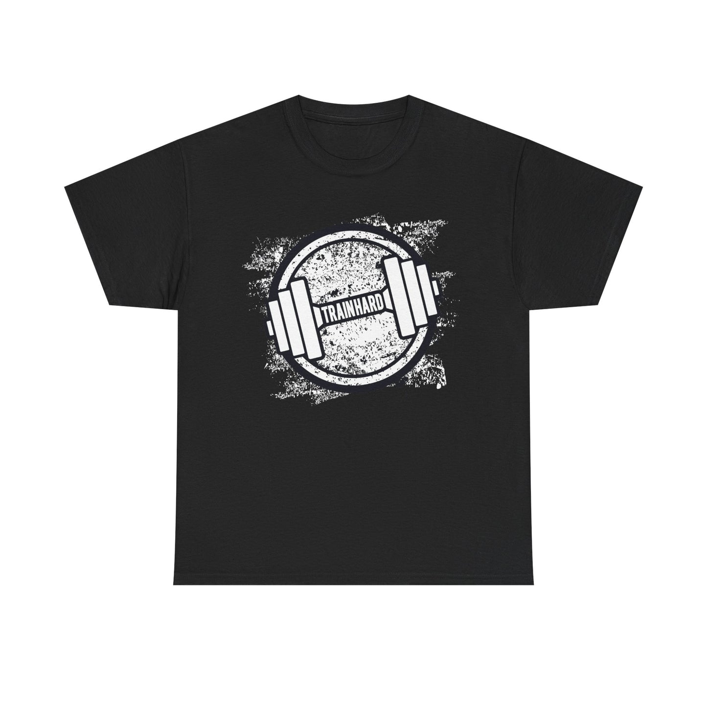 Unisex Heavy Cotton Tee - Train Hard Fitness Shirt for Gym Lovers