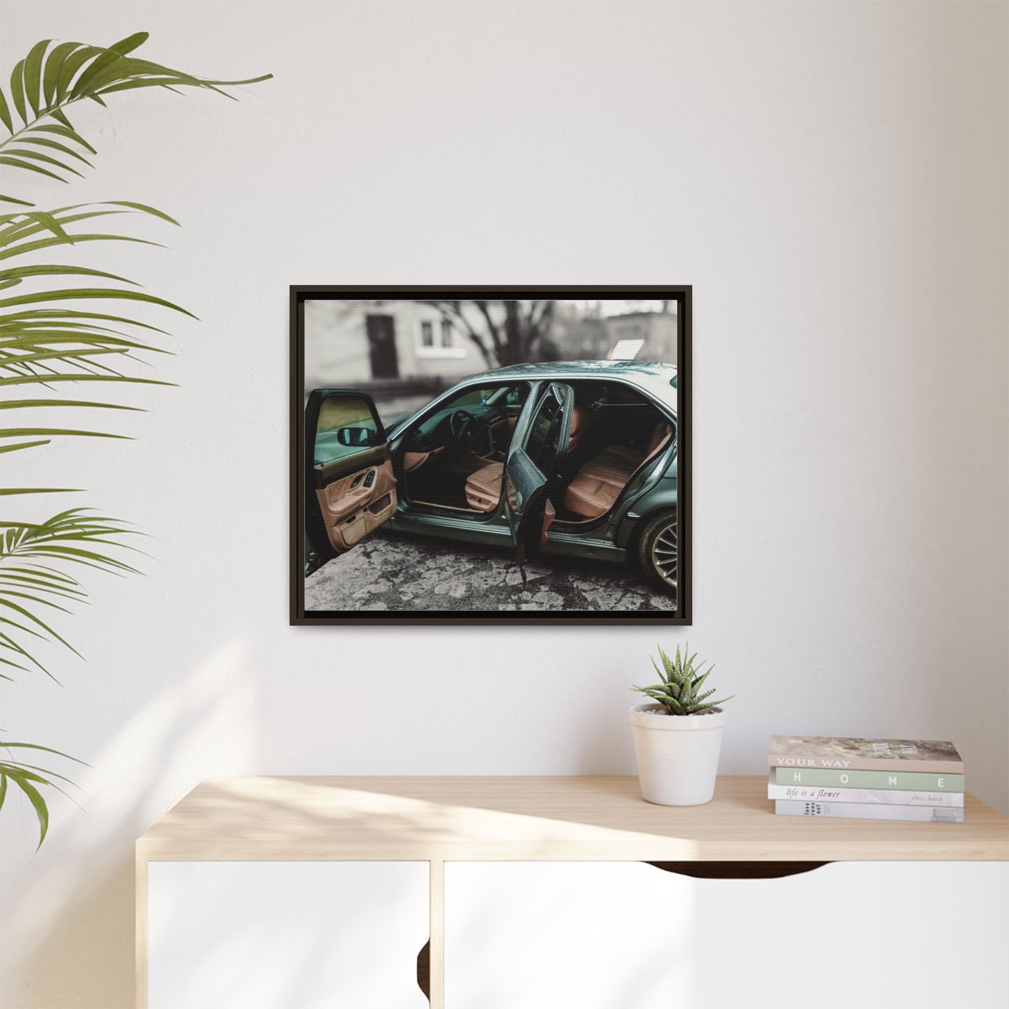 BMW 7 Matte Canvas, Framed (Multi-color)