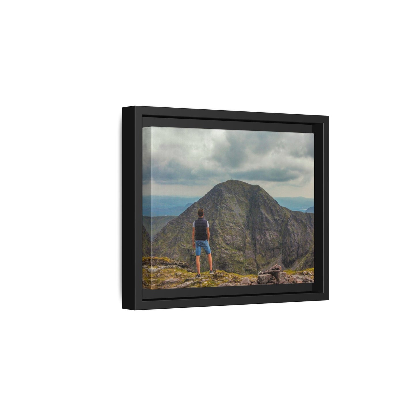 Cross On Top Matte Canvas, Framed (Multi-color)