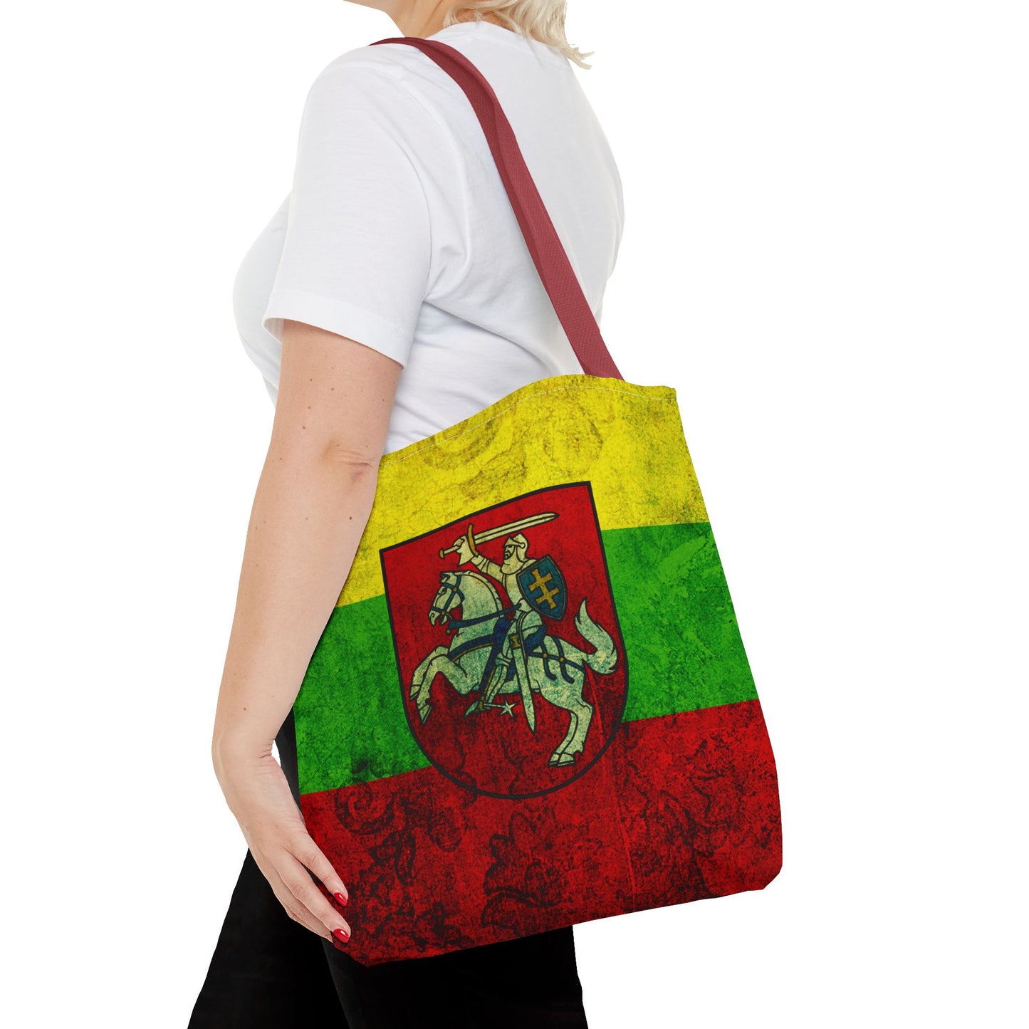 Vintage Lithuanian Crest Tote Bag - Perfect for Festivals, Travel, and Daily Use