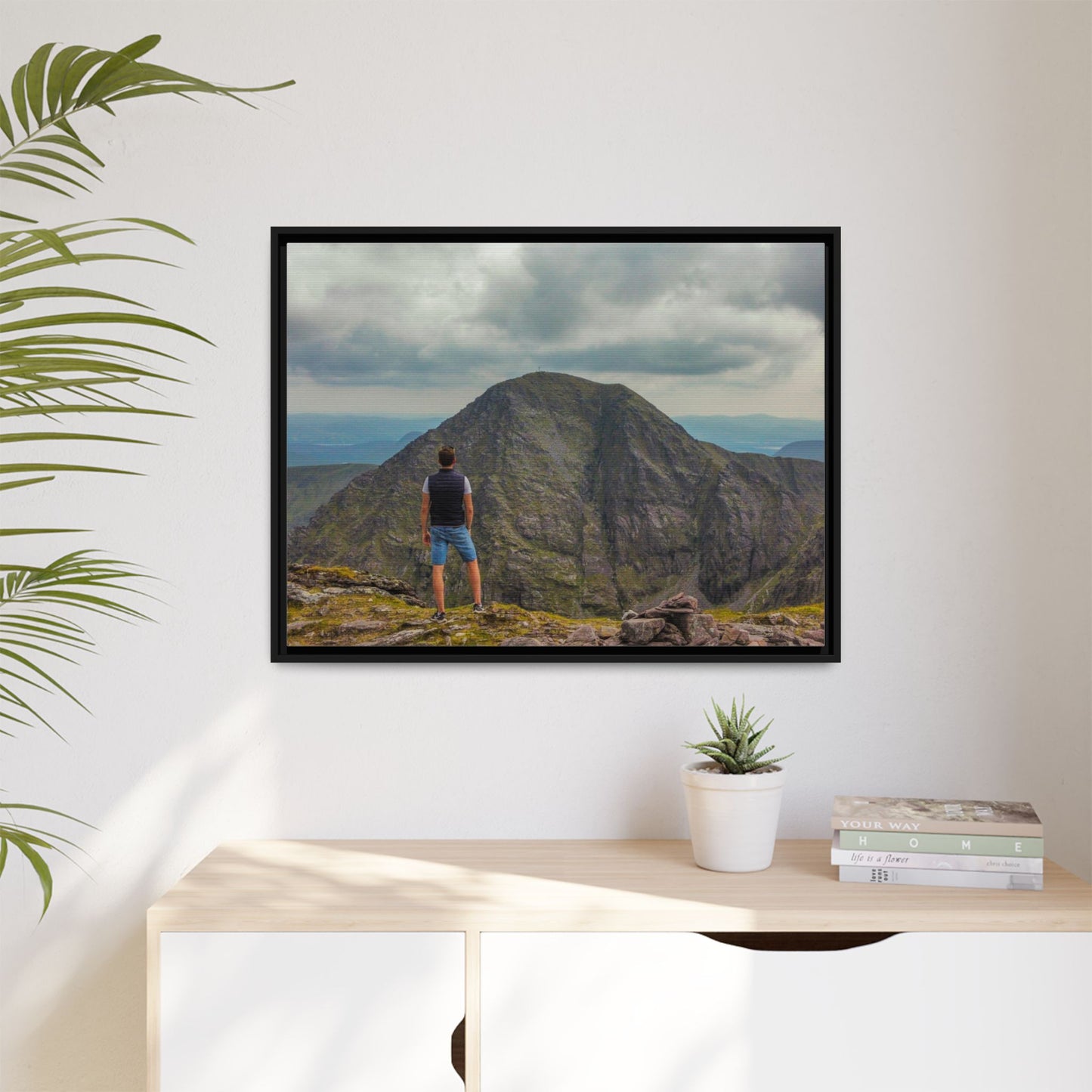Cross On Top Matte Canvas, Framed (Multi-color)