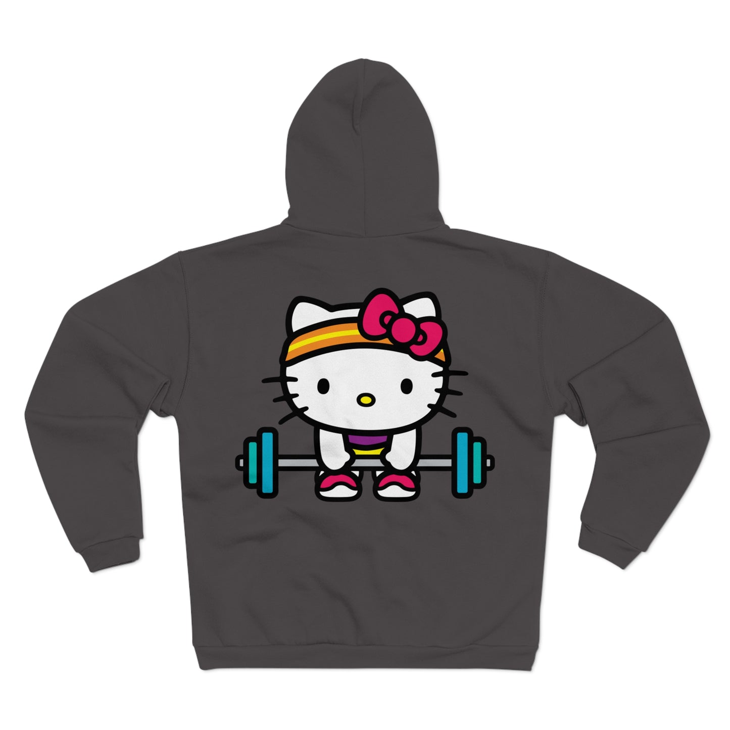 Hello Kitty Gym Motivation Unisex Hooded Zip Sweatshirt
