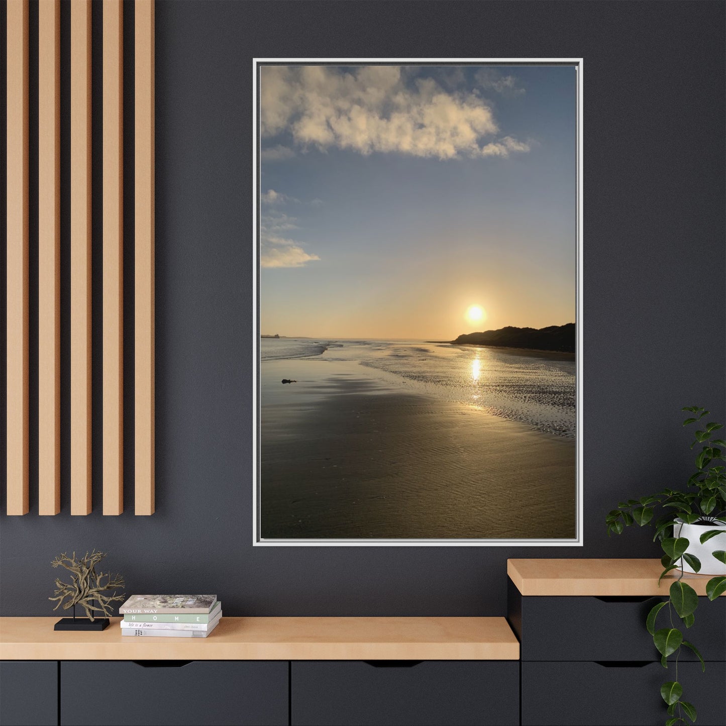 Sunset Matte Canvas, Framed (Multi-color)